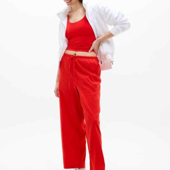 NWT Athleta Red Paradise Mid Rise Wide Leg Pants, size L - Picture 5 of 5